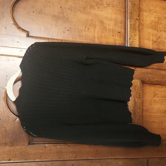 Black cardigan with rhinestone button - Picture 4 of 5